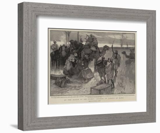 On the March to Abu Hamed, Loading Up Camels at Dawn-Frank Craig-Framed Giclee Print