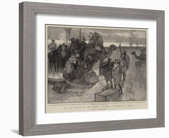 On the March to Abu Hamed, Loading Up Camels at Dawn-Frank Craig-Framed Giclee Print