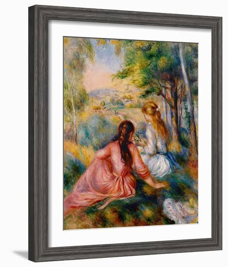 On the Meadow-Pierre-Auguste Renoir-Framed Giclee Print