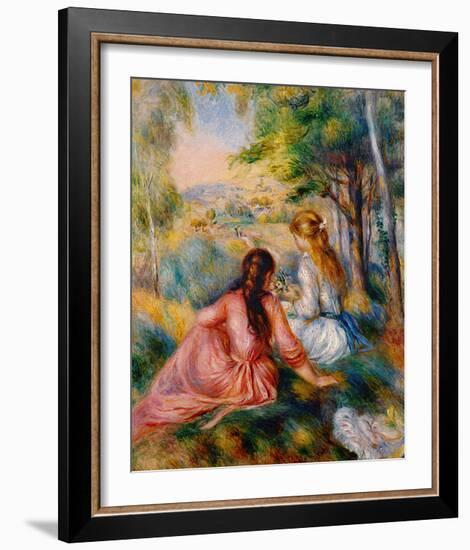 On the Meadow-Pierre-Auguste Renoir-Framed Giclee Print