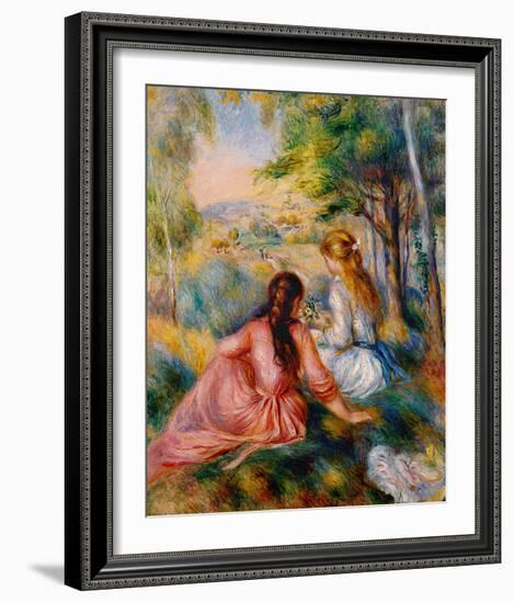 On the Meadow-Pierre-Auguste Renoir-Framed Giclee Print