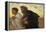 On the Morning of the Resurrection, the Disciples Peter and John on their Way to the Grave-Eugene Burnand-Framed Premier Image Canvas