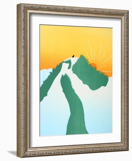 On The Mountain-Stephen Huneck-Framed Giclee Print