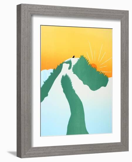 On The Mountain-Stephen Huneck-Framed Giclee Print