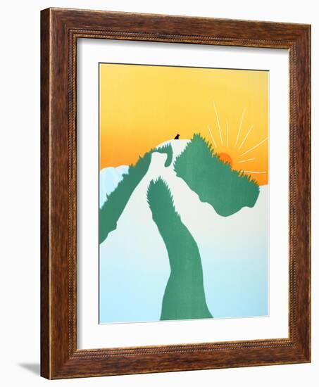 On The Mountain-Stephen Huneck-Framed Giclee Print