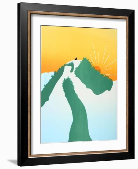 On The Mountain-Stephen Huneck-Framed Giclee Print