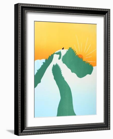 On The Mountain-Stephen Huneck-Framed Giclee Print