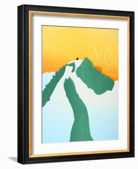 On The Mountain-Stephen Huneck-Framed Giclee Print