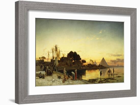 On the Nile, C.1875-Herman David Salomon Corrodi-Framed Giclee Print