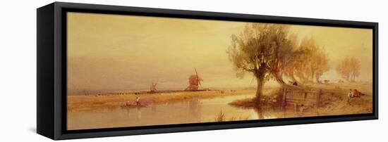 On the Norfolk Broads, Evening-Edward Duncan-Framed Premier Image Canvas