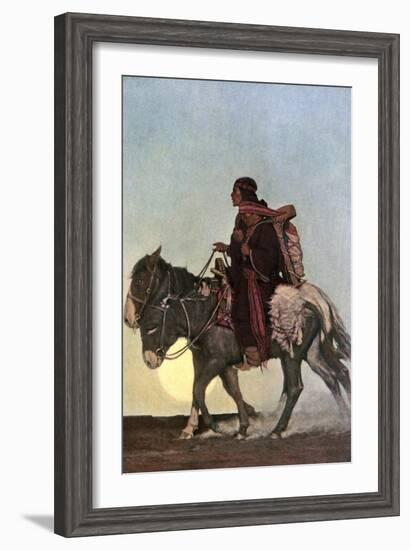 On the October Trail, Early 20th Century-Newell Convers Wyeth-Framed Giclee Print