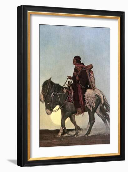 On the October Trail, Early 20th Century-Newell Convers Wyeth-Framed Giclee Print