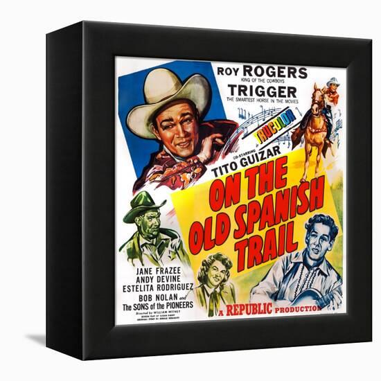 On the Old Spanish Trail, Top Left: Roy Rogers; Below: Andy Devine, 1947-null-Framed Stretched Canvas