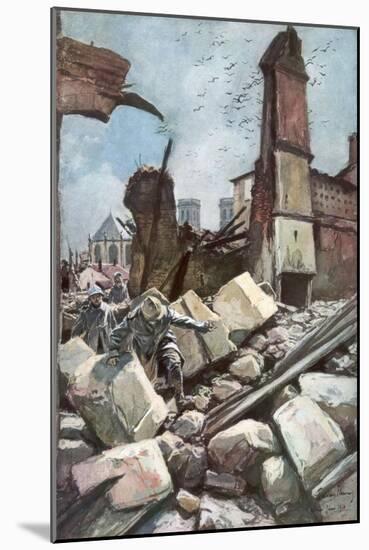 On the Old Walls of Verdun, France, June 1916-Francois Flameng-Mounted Giclee Print