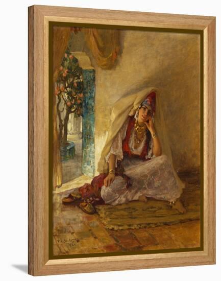 On the Patio-Frederick Arthur Bridgman-Framed Premier Image Canvas