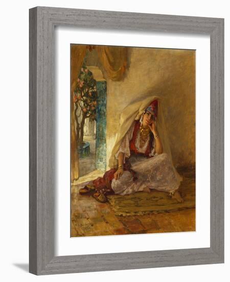 On the Patio-Frederick Arthur Bridgman-Framed Giclee Print