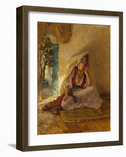 On the Patio-Frederick Arthur Bridgman-Framed Giclee Print