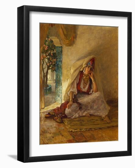 On the Patio-Frederick Arthur Bridgman-Framed Giclee Print