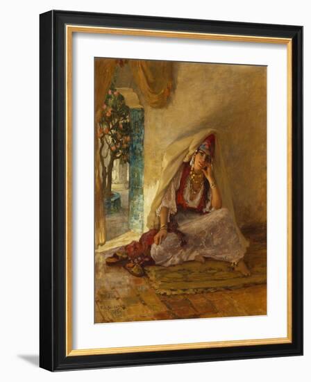 On the Patio-Frederick Arthur Bridgman-Framed Giclee Print