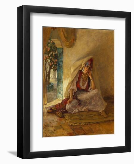 On the Patio-Frederick Arthur Bridgman-Framed Giclee Print