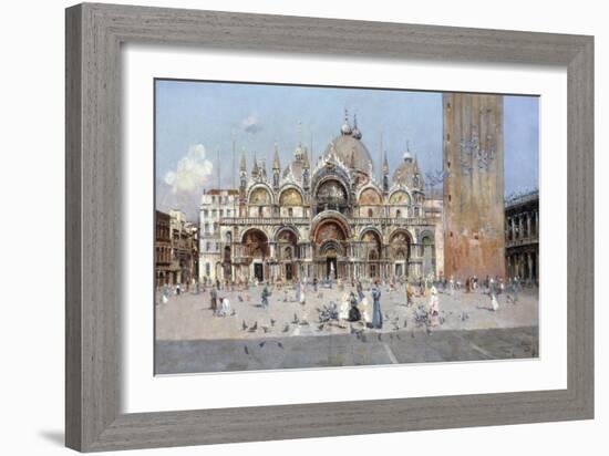 On the Piazza San Marco, Venice-Antonio Reyna Manescau-Framed Giclee Print