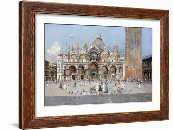 On the Piazza San Marco, Venice-Antonio Reyna Manescau-Framed Giclee Print