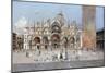 On the Piazza San Marco, Venice-Antonio Reyna Manescau-Mounted Giclee Print