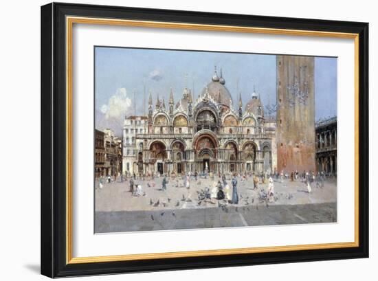 On the Piazza San Marco, Venice-Antonio Reyna Manescau-Framed Giclee Print