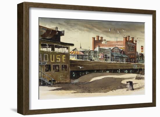 On the Pier, 1977-LaVere Hutchings-Framed Giclee Print