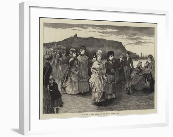 On the Promenade at Scarborough-null-Framed Giclee Print