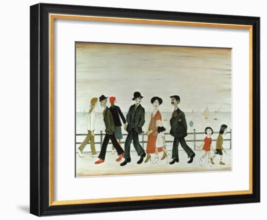 On the Promenade-Laurence Stephen Lowry-Framed Art Print