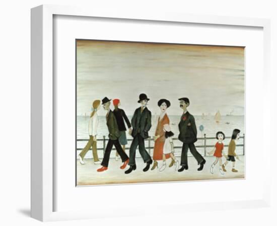 On the Promenade-Laurence Stephen Lowry-Framed Art Print