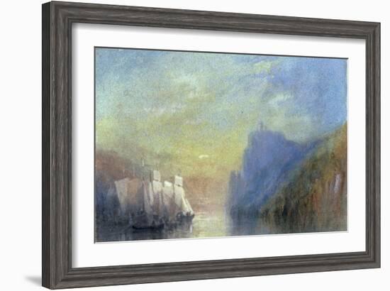 On the Rhine, c.1830-J. M. W. Turner-Framed Giclee Print