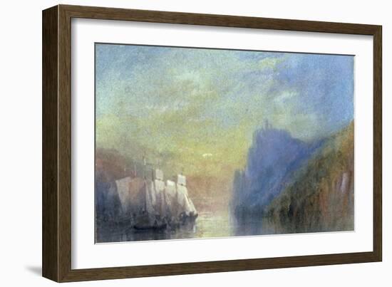 On the Rhine, c.1830-J. M. W. Turner-Framed Giclee Print