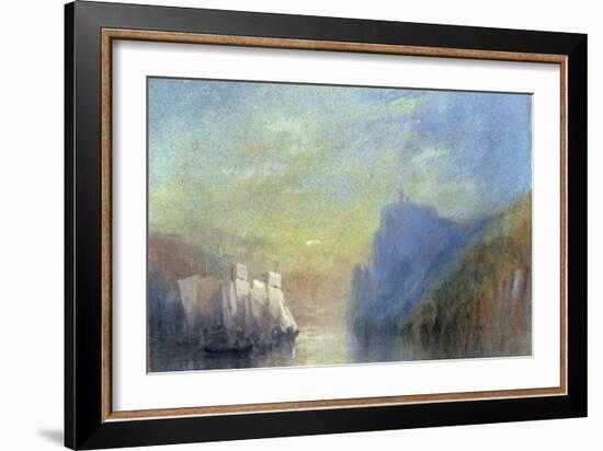 On the Rhine, c.1830-J. M. W. Turner-Framed Giclee Print