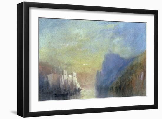 On the Rhine, c.1830-J. M. W. Turner-Framed Giclee Print