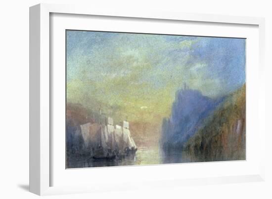 On the Rhine, c.1830-J. M. W. Turner-Framed Giclee Print