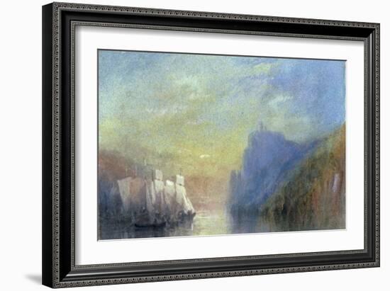 On the Rhine, c.1830-J. M. W. Turner-Framed Giclee Print