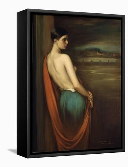 On the River Bank, 1928-Julio Romero de Torres-Framed Premier Image Canvas