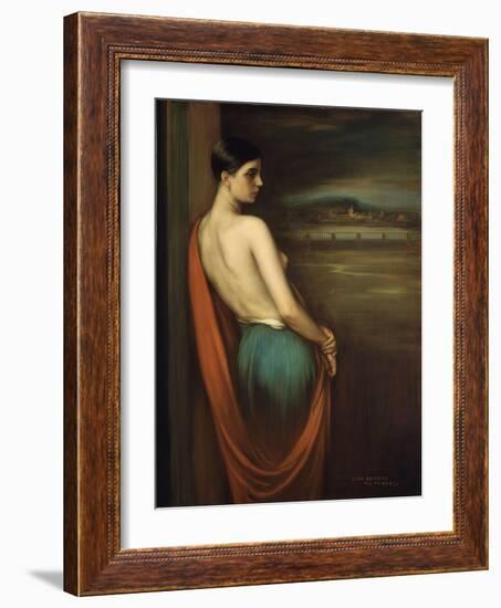 On the River Bank, 1928-Julio Romero de Torres-Framed Giclee Print