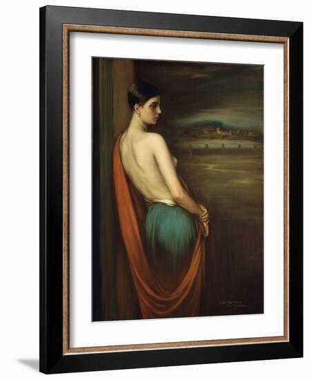 On the River Bank, 1928-Julio Romero de Torres-Framed Giclee Print