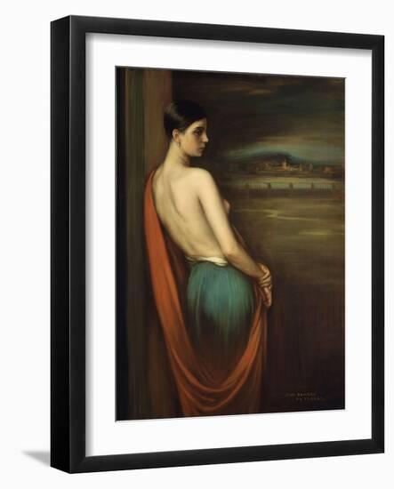 On the River Bank, 1928-Julio Romero de Torres-Framed Giclee Print