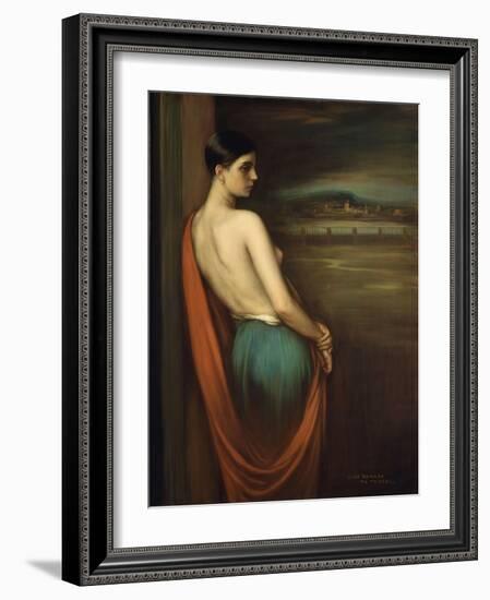 On the River Bank, 1928-Julio Romero de Torres-Framed Giclee Print