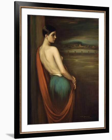 On the River Bank, 1928-Julio Romero de Torres-Framed Giclee Print