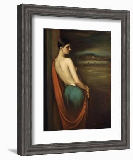 On the River Bank, 1928-Julio Romero de Torres-Framed Giclee Print