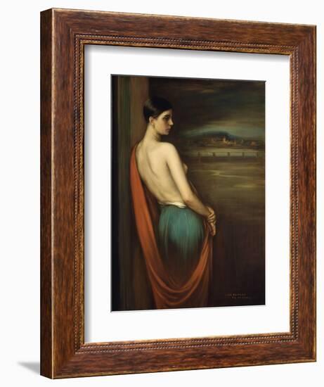 On the River Bank, 1928-Julio Romero de Torres-Framed Giclee Print