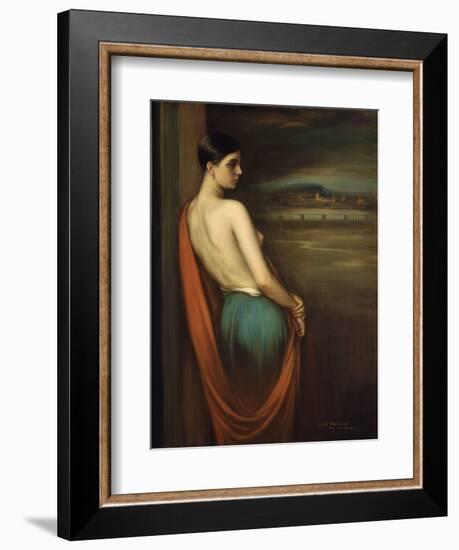 On the River Bank, 1928-Julio Romero de Torres-Framed Giclee Print