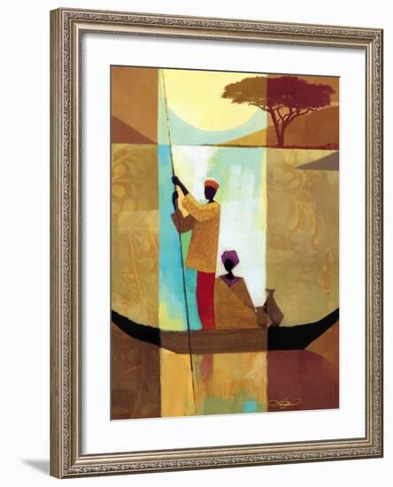 On the River II-Keith Mallett-Framed Art Print