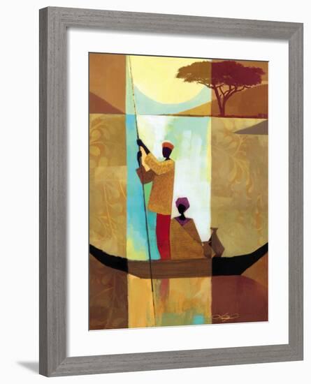 On the River II-Keith Mallett-Framed Art Print