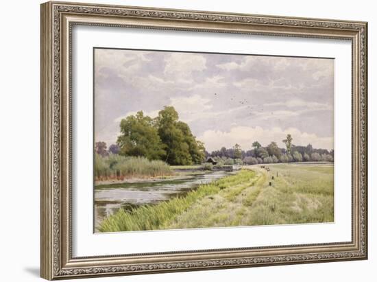 On the River Ouse, Hemingford Grey, 1904-William Fraser Garden-Framed Giclee Print